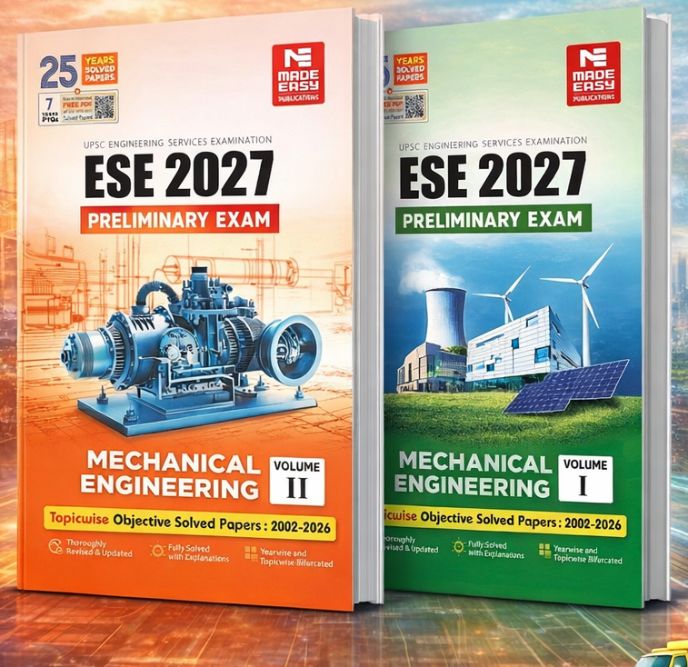 ESE 2027 Preliminary Exam: Mechanical Engineering Objective Solved Paper Vol-1 & 2 MADE EASY