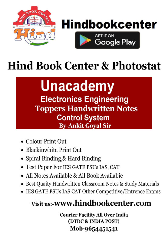 Control System Written By-Ankit Goyal Sir Unacademy Handwritten Notes Electronics Engineering