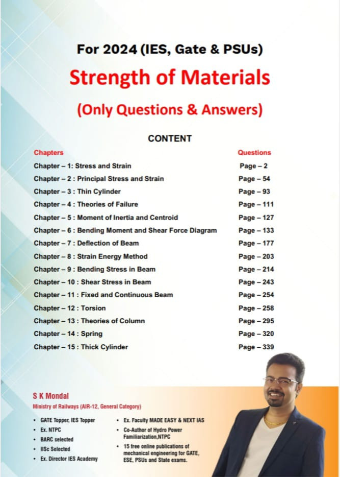 Strength of Materials 2024 Printed Material by S K Mondal