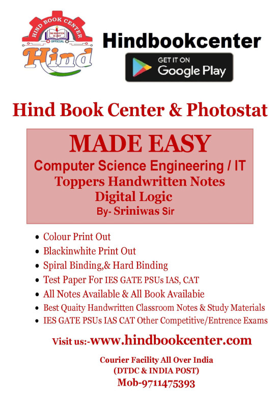 Digital Logic By- Sriniwas Sir Computer Science Handwritten Notes Made Easy