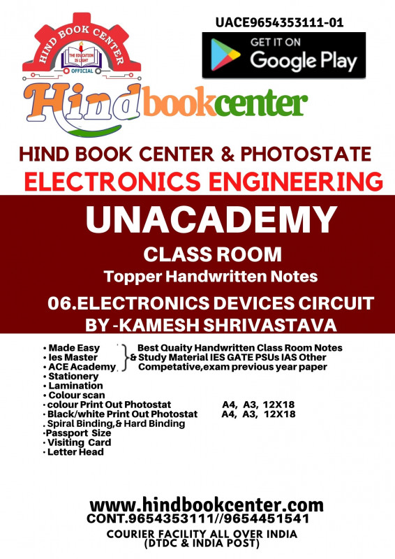 Unacademy Handwritten Notes Electronics Devices Circuit Written By-Kamesh Shrivastava