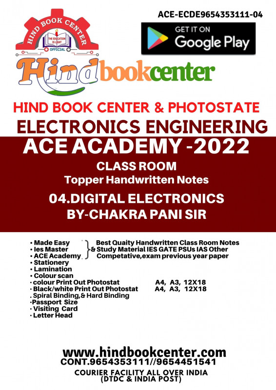 Electronics Engineering Handwritten Notes Digital Electronics ACE ACADEMY