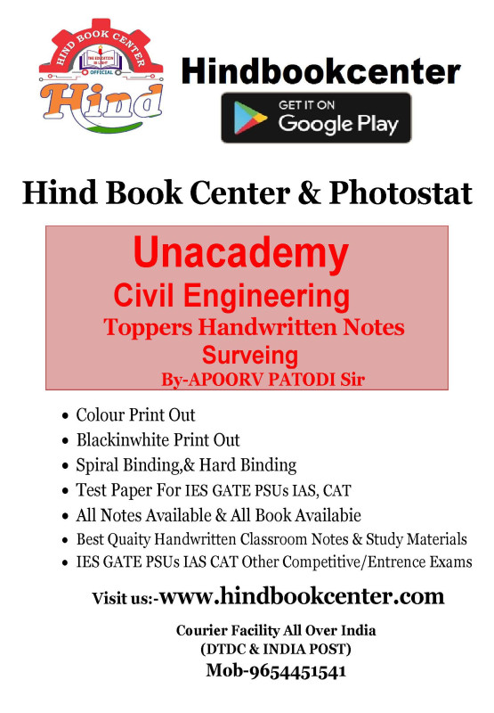Surveing Written By-APOORV PATODI Sir Unacademy Handwritten Notes Civil Engineering