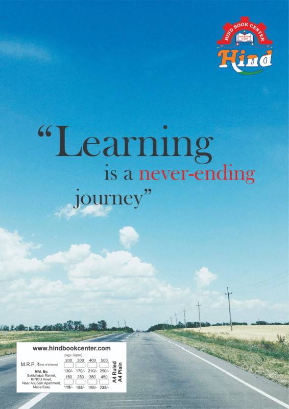 HIND NOTE BOOK SPRIAL BINDING 500 PLANE PAGE NOTE BOOK-5