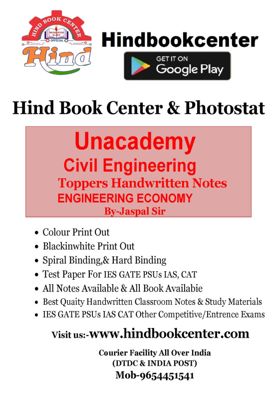 ENGINEERING ECONOMY By-Jaspal Sir Unacademy Handwritten Notes Civil Engineering