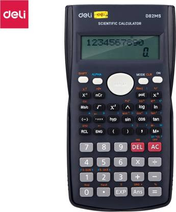 Deli WD82MS Core Series Black Scientific Calculator with 240 Functions and 2 Line LED Display | ANS Function, Fractional Arithmetic Function | 3 Years Warranty Scientific Calculator  (12 Digit)