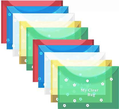 AARVI Plastic A4 Size  (Set Of 10, Multicolor)