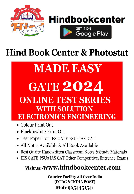 GATE 2024 TEST SERIES WITH SOLUTION ELECTRONICS ENGINEERING MADE EASY