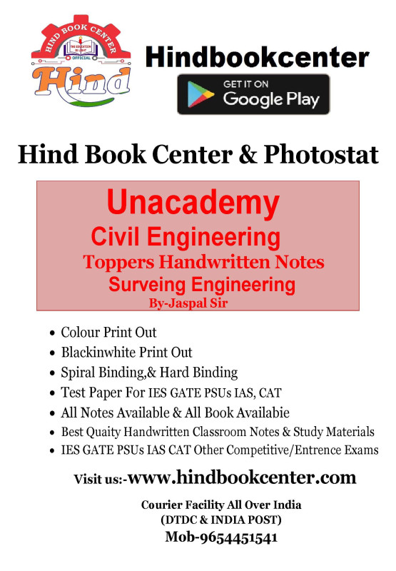 Surveing Written By-Jaspal Sir Civil Engineering Unacademy Handwritten Notes